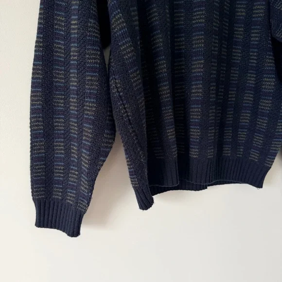 Jantzen Navy Knit Crewneck Sweater